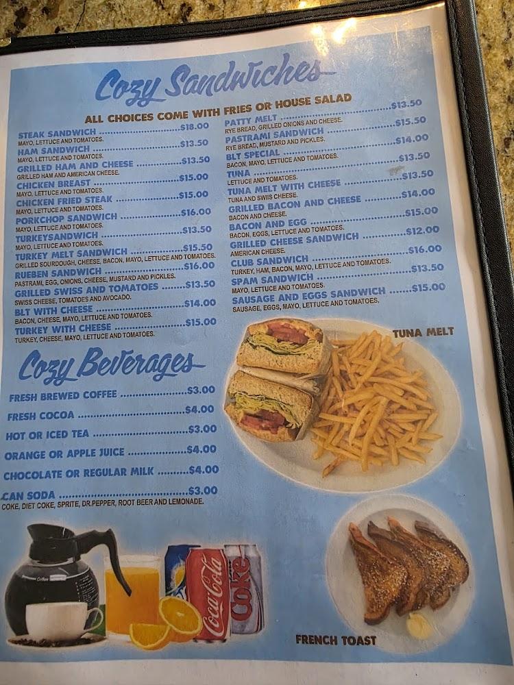 Cozy Cafe Menu image 1